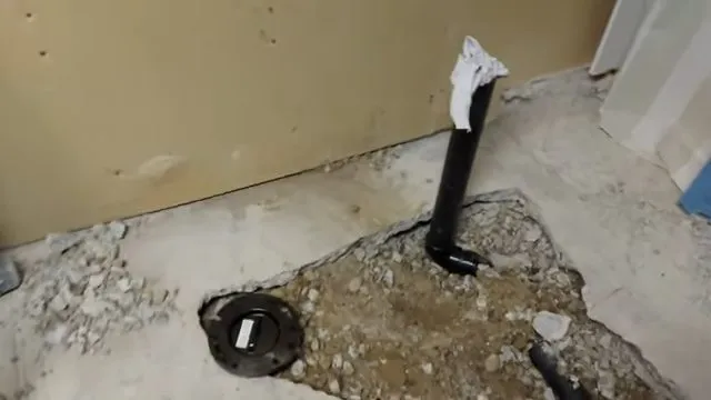 Basement Toilet Drain And Vent Rough In for Emergency Plumber in Ennis, TX in Ennis, Texas.